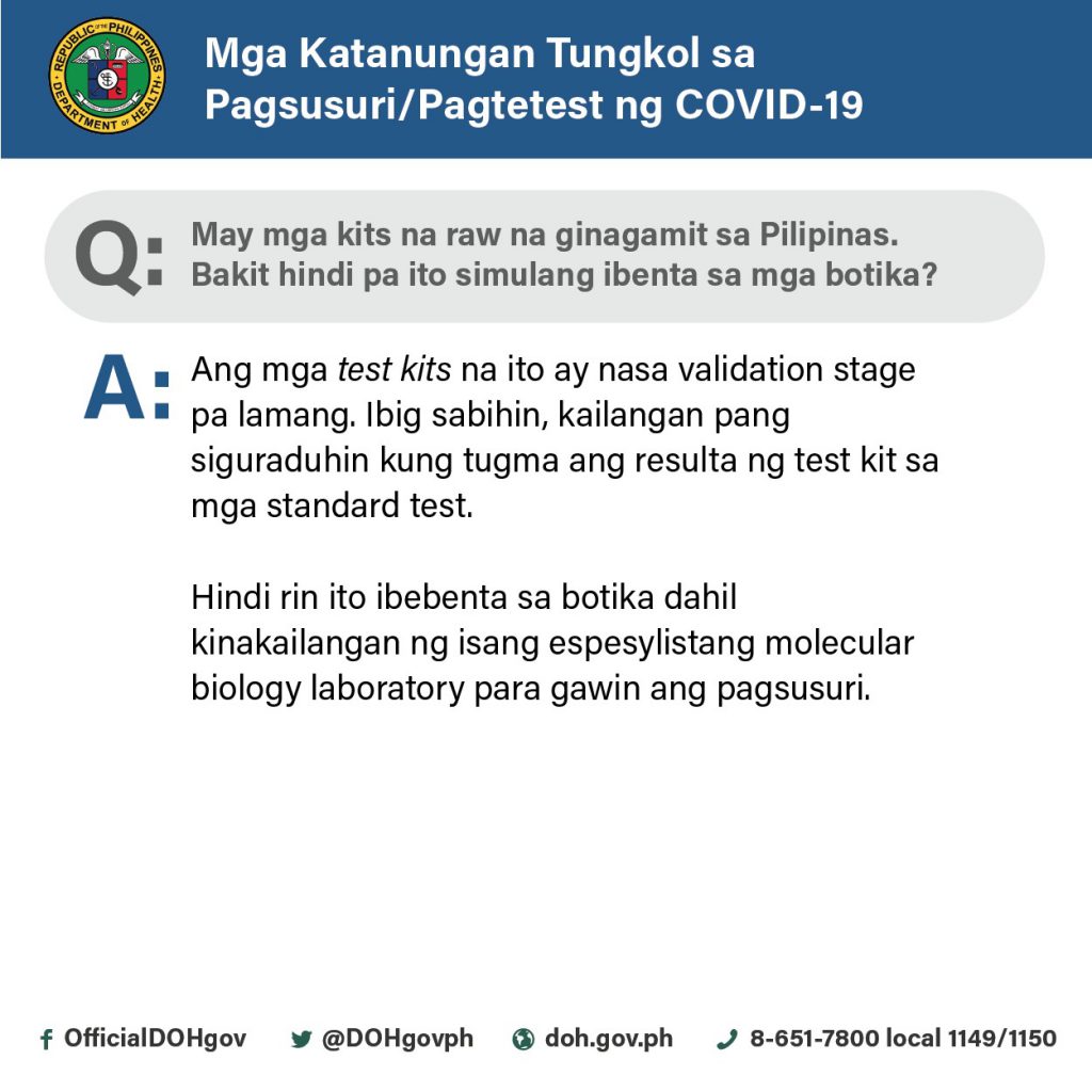 Mga Katanungan Tungkol sa Pagsusuri o Pagtetest ng COVID19 9 of 9