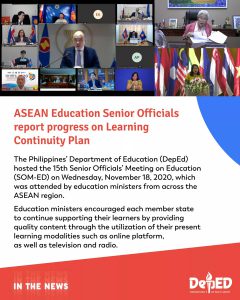 ASEAN Education Senior Officials report progress on Learning Continuity Plan