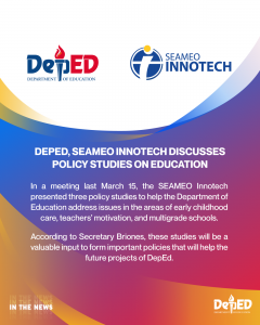 DepEd, SEAMEO Innotech discusses policy studies on education