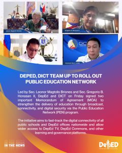 DepEd, DICT team up to roll out Public Education Network