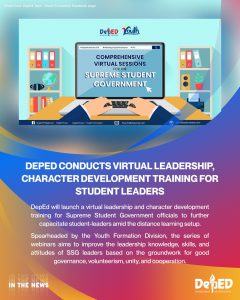 DepEd conducts virtual leadership, character development training for student leaders