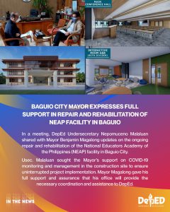 Baguio City Mayor expresses full support in repair and rehabilitation of NEAP facility in Baguio