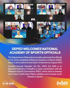 DepEd welcomes National Academy of Sports officials