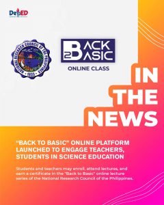 “Back to Basic” online platform launched to engage teachers, students in science education