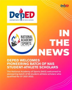 DepEd welcomes pioneering batch of NAS student-athlete scholars