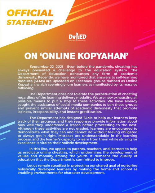 essay about online kopyahan
