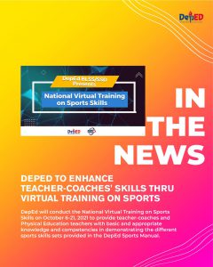 DepEd to enhance teacher-coaches’ skills thru virtual training on sports