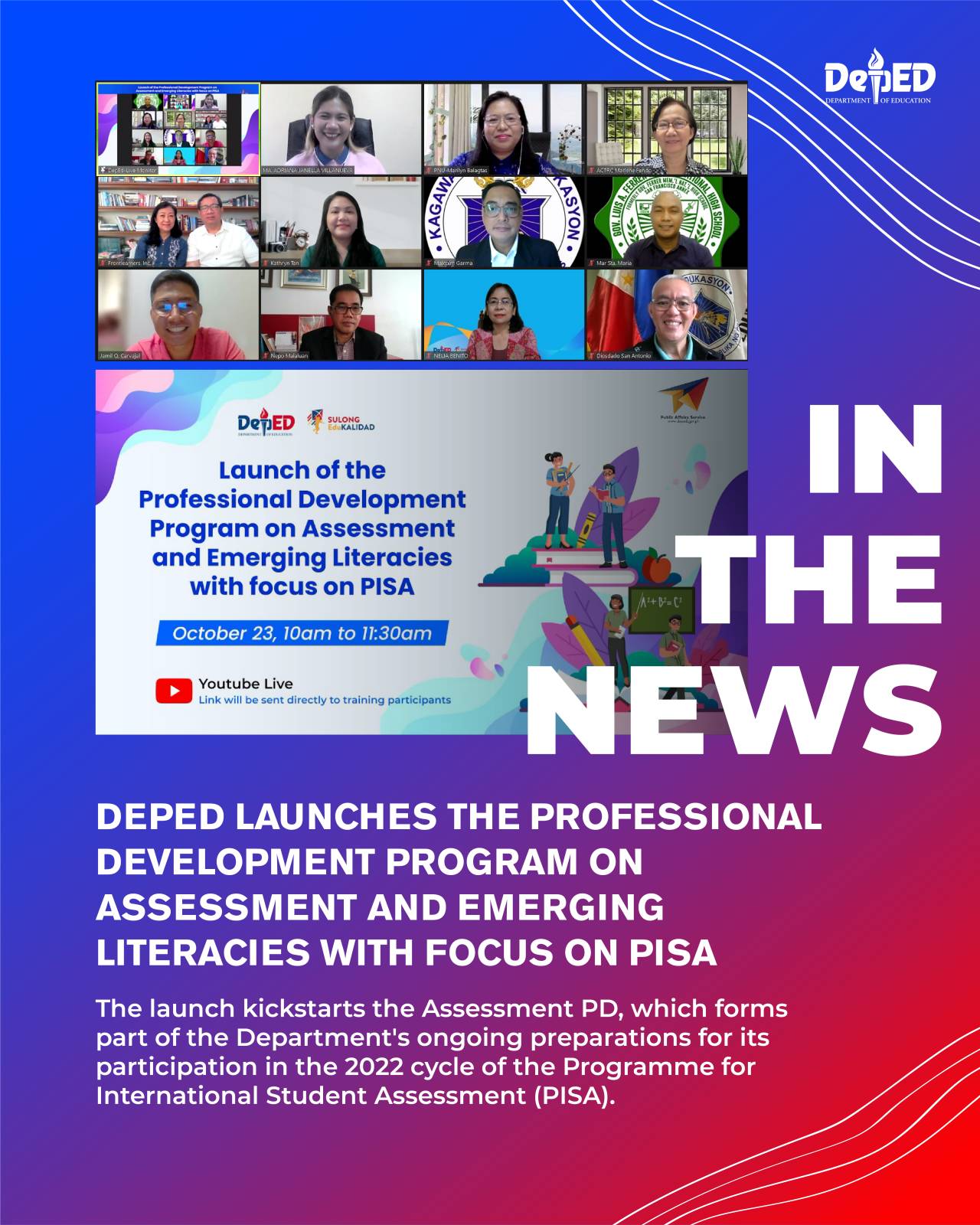 DepEd Launches The Professional Development Program On Assessment And 