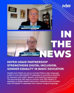 DepEd-USAID partnership strengthens digital inclusion, gender equality in basic education