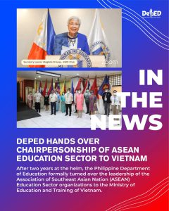 DepEd hands over chairpersonship of ASEAN Education Sector to Vietnam