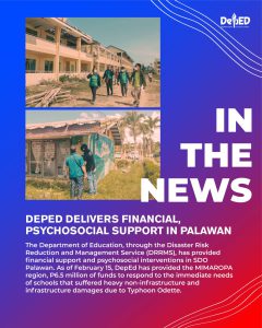 DepEd delivers financial, psychosocial support in Palawan