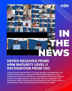 DepEd receives PRIME HRM Maturity Level II Recognition from CSC