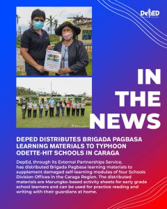 DepEd distributes Brigada Pagbasa learning materials to Typhoon Odette-hit schools in Caraga