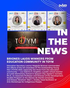 Briones lauds winners from education community in TOYM