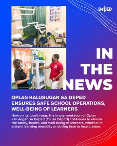 Oplan Kalusugan sa DepEd ensures safe school operations, well-being of learners