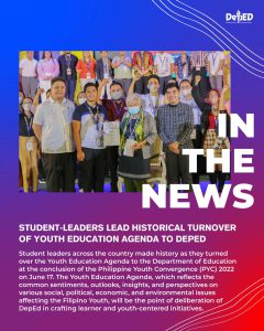 Student-leaders lead historical turnover of Youth Education Agenda to DepEd