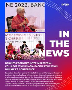 Briones promotes inter-ministerial collaboration in Asia-Pacific Education Minister’s conference