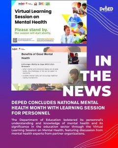 DepEd concludes National Mental Health Month with learning session for personnel