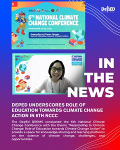 DepEd underscores role of education towards climate change action in 6th NCCC