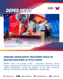 Angara Highlights Teachers’ Role in Nation-Building at PCCI Expo