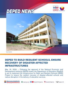 DepEd to build resilient schools, ensure recovery of disaster-affected infrastructures