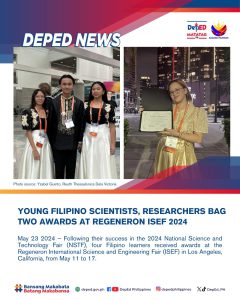 Young Filipino scientists, researchers bag two awards at Regeneron ISEF 2024