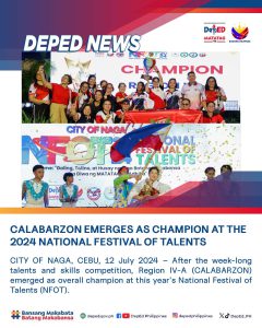 CALABARZON emerges as champion at the 2024 National Festival of Talents