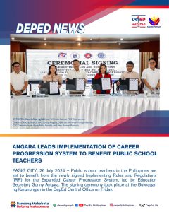 Angara Leads Implementation of Career Progression System to Benefit Public School Teachers