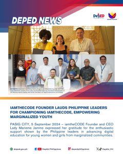 iamtheCODE Founder lauds Philippine Leaders for championing iamtheCODE, empowering marginalized youth