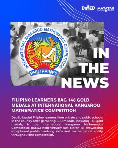 Filipino learners bag 148 gold medals at International Kangaroo Mathematics Competition