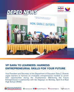 VP Sara to learners: harness entrepreneurial skills for your future