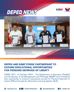 DepEd and BJMP Forge Partnership to Expand Educational Opportunities for Persons Deprived of Liberty