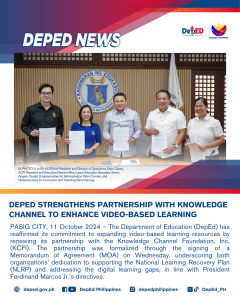 DepEd Strengthens Partnership with Knowledge Channel to Enhance Video-Based Learning