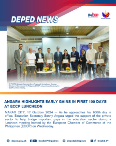 Angara highlights early gains in first 100 days at ECCP Luncheon