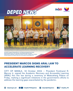 President Marcos signs ARAL Law to accelerate learning recovery