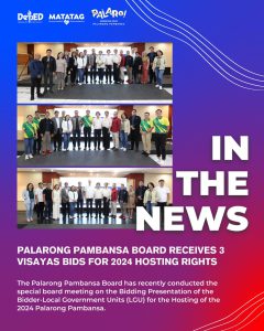 Palarong Pambansa Board receives 3 Visayas bids for 2024 hosting rights