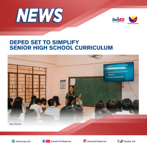 DepEd Set to Simplify Senior High School Curriculum