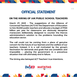 Official Statements | Department of Education