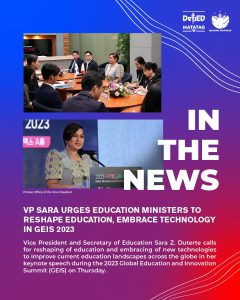 VP Sara urges education ministers to reshape education, embrace technology in GEIS 2023