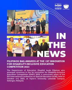 Filipinos bag awards at the 1st Innovation for Disability-Inclusive Education Competition 2023